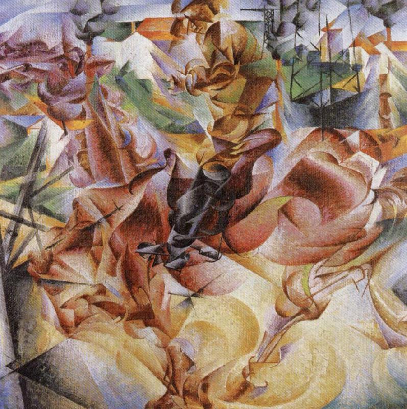 Umberto Boccioni Elasticity oil painting picture